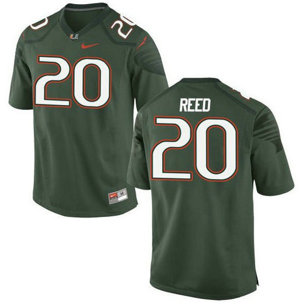 Womens Ed Reed Miami Hurricanes #20 Limited Green College Football Jersey 102